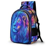 WECECE Lion Print Backpack for Girls Ages 12-16 Fashion School Bag Animal Pattern Daypack Teens Year 4-6 Bookbag Kids and Teens 13.3 Inch Laptop Rucksack Birthday Gift