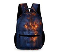 WECECE Lion Print Backpack Kids Ages 6-10 Years Primary Kids Animal Pattern Daypack Year 1-5 Teens Practical School Bag Rucksack 43x32x15cm for Outdoor Day Trips Books Notebooks