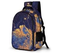 WECECE Lion Print Rucksack Fashion School Bag Children 7-11 Year Olds Animal Lion School Backpack Teens Year 6 Daypack for Students 11.6 Inch Laptop Backpack Autumn Trip