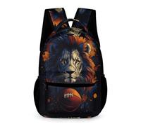 WECECE Lion School Backpack Children Age 9 Primary Kids Animal Book Bag Year 4 Students Lightweight Durable Daypack Rucksack 43x32x15cm for Back to School Gift Books Notebooks