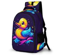 WECECE Little Yellow Duck School Bag Children 15 Year Olds Animal Theme Daypack Teens Year 4 Lightweight Backpack for Teens 11.6 Inch Laptop Backpack Back to School Gift