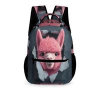WECECE Llama Design Bookbag Primary for Boys and Girls Age 12 Kawaii Animal Print Rucksack Years 2-5 with Front Pocket Backpack Daily Items School Trips Travel