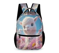 WECECE Llama Design School Bag Girls Ages 6-8 Years Primary Kids Alpaca Print Backpack Year 1-3 Boys Fashion Rucksack Daypack 43x32x15cm for Autumn Trip Outdoor Books Notebooks