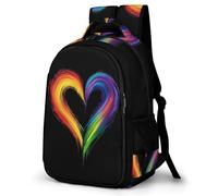 WECECE Love Pattern Back Pack for Girls Boys 8-15 Years Old, School Bag Kids Multicoloured Backpack Girls, Children Primary Schoolbag Lightweight Book Bag for School&Travel