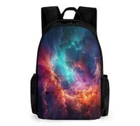 WECECE Milky Way Galaxy School Backpack, Large Capacity Bookbags for Girls And Boys with Multicolour Back Packs for School Travel, Lightweight Rucksack for Teenage Girls