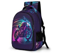 WECECE Moto Bookbag for Students Ages 9-13 Fashion Backpack Mountain Bike Rucksack Boys School Years 5-9 School Backpack Kids and Teens 13.3 Inch Laptop Rucksack Travel
