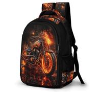 WECECE Motorbike Rucksack Students 7-12 Year Olds Moto Rucksack Boys Secondary School Fashion Backpack School Bag for Teens 16.5 Inch Laptop Backpack Autumn Trip
