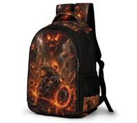 WECECE Motorbike Rucksack Students 7-12 Year Olds Moto Rucksack Boys Secondary School Fashion Backpack School Bag for Teens 16.5 Inch Laptop Backpack Autumn Trip