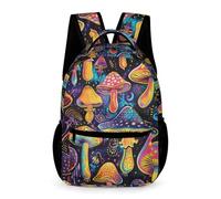 WECECE Mushroom Backpack Boys and Girls Ages 8-12 Years Primary Kids Plant Printed School Bag Year 3-7 Kids Trendy Rucksack Book Bag 43x32x15cm for Books and Notebooks Daily Study
