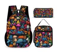 WECECE Mushroom Book Pack 3 Piece Set for Students 9-11 Years, Plant Theme Book Pack 3 Piece Set Year 2 for Primary Students Camping Holidays Outdoor Activities and Learning Sessions