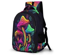 WECECE Mushroom Motif Rucksack Lightweight Students Ages 11-15 Plant Theme Daypack Boys Primary to Secondary Backpack for Students 13.3 Inch Laptop Rucksack Autumn Trip