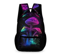WECECE Mushroom Rucksack Years 3-5 Primary Kids Kids for Boys Age 8 Plant Theme Backpack for Girls Durable with Side Pockets School Bag Daily Items Bottle Autumn Trip Daily Use