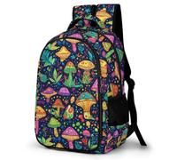 WECECE Mushroom School Backpack Girls Age 15 Plant Theme Book Bag Teens Year 7-9 Modern Daypack for Kids and Teens Back to School Gift Spring Outing Autumn Trip Daily Use
