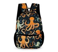 WECECE Ocean Creatures School Backpack Kids for Boys Girls 9-13 Years Marine Life Backpack Year 4 Durable with Side Pockets Daypack Daily Items Bottle Outdoor Day Trips