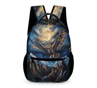 WECECE Owl Pattern Backpack Kids and Teens Ages 6-8 Years Primary Kids Bird School Bag Year 1-3 Students Practical Daypack Book Bag 43x32x15cm for Day Trips Travel Books Notebooks