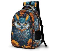 WECECE Owl Print Bookbag for Kids Ages 8-11 Fashion Backpack Bird Motif Book Bag Students Year 7-9 School Bag Kids and Teens 13.3 Inch Laptop Rucksack Back to School Gift