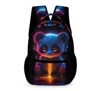 WECECE Panda Backpack for Girls Rucksack Animal Print School Bag 6-10/9-11 Years Bookbag Elementary Secondary Schoolbag Kids Business Daypack