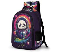 WECECE Panda Illustration Daypack Kids Ages 12-16 Animal Design Bookbag Students Year 10 Trendy School Bag for Kids and Teens Back to School Gift Outdoor Travel Daily Use