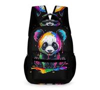 WECECE Panda Pattern Rucksack Years 2-4 Primary Kids Kids for Boys Girls 6-10 Years Animal Panda Bookbag Durable Daily School Bag Daily Items Bottle Back to School Gift