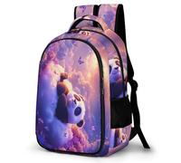WECECE Panda Pattern School Bag Lightweight Students 12 Year Olds Animal Panda Bookbag Boys Primary School Rucksack for Students 13.3 Inch Laptop Rucksack Spring Outing