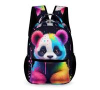 WECECE Panda School Bag Nursery Primary Kids Students for Boys and Girls Age 6 Kawaii Animal Daypack Years 1-2 with Front Pocket Backpack Books Water Bottle Autumn Trip Daily Use