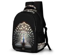 WECECE Peacock Rucksack Boys Girls Animal Peacock Backpack for Kids School Bag Bookbag Teen Back Packs for Children