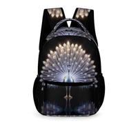 WECECE Peacock Rucksack Preschool Primary Kids Students for Boys and Girls Age 6 Animal Daypack Year 1 Lightweight with Side Pockets School Bag Books Bottle Umbrella Spring Outing Travel