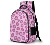 WECECE Pink Leopard Backpack School Bag Travel Daypack Cheetah Pink Rucksack for Students Boys Girls, Laptop Backpack