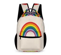 WECECE Rainbow Kids School Backpack for Boys Girls Elementary/Middle School Student Colourful Book Bag Travel Rucksack Lightweight for Teenage