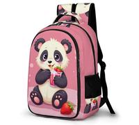 WECECE Rucksack Kids Backpack Panda Boys Children Book Pack Cute Animal Schoolbag with Water Bottle Holder Daypack