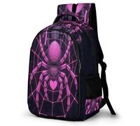 WECECE Rucksack Kids Backpack Spider 3D Print Boys Children Book Pack Cyberpunk Style Schoolbag with Water Bottle Holder Daypack