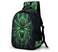 WECECE Rucksack Kids Backpack Spider Pattern Boys Children Book Pack Cyberpunk Style Schoolbag with Water Bottle Holder Daypack