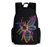 WECECE School Backpack Bee Bag for Girls Teens Cute Rucksack Schoolbag Queen Bee Bookbag Laptop Backpack Boy Travel Casual Daypack