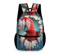 WECECE School Backpack Boy, Causal Travel School Bags Parrot Backpack for Girls Lightweight Bird Print Rucksack Water Resistant Bookbag Boys Daypack