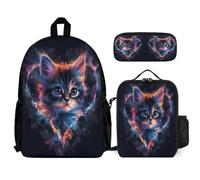 WECECE School Backpack Butterfly Set with Lunch Bag Colourful and Pencil Case for Boys Girls Age 6 Year 1, Matching School Supplies Bundle for Classes Sports Club and Family Trips