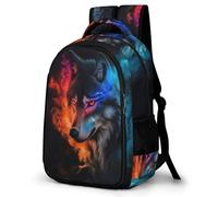 WECECE School Backpack Cool Wolves for Kids Children Animal Wolf Bookbag for School Girls Boys 8-13 Years Casual Daypack