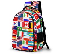 WECECE School Bag Flags, Kids Backpack Flags for Girls Boys, Cute Teen Elementary Girls School Bags Sports Casual Daypack Lightweight Rucksack