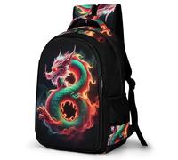 WECECE School Bag for Boys, Kids Backpack with Cool Dragon Print Children's Backpack Toddlers Cool Dragon Print Rucksack Primary Secondary School Bookbag for Girls Age 8-16