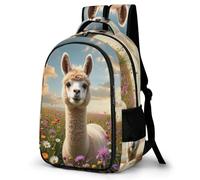WECECE School Bag for Boys, Kids Backpack with Funny Llama Children's Backpack Toddlers Funny Llama Rucksack Primary Secondary School Bookbag for Girls Age 8-16