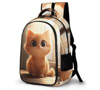 WECECE School Bag Kids Cat Backpack - Boys Book Bags 8-12 Years Large Primary School Rucksack with Kitten, Fits A4 Binders