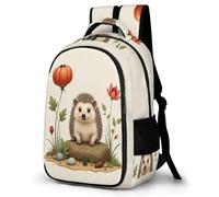 WECECE School Bag Kids Cute Hedgehog Backpack - Boys Book Bags 8-12 Years Large Primary School Rucksack with Small Animal, Fits A4 Binders