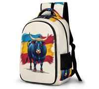 WECECE School Bag Spanish Fighting Bull, Kids Backpack Spanish Fighting Bull for Girls Boys, Cute Teen Elementary Girls School Bags Sports Casual Daypack Lightweight Rucksack