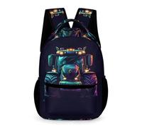 WECECE School Bag Tractor School Backpack Car Pattern Bookbags Travel Backpack Multipurpose Back Pack Picnic Bag for Boys & Girls