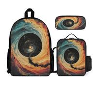 WECECE School Bag Vision School Supplies Bundle with Lunch Box Vertigo Pencil Case for Boys Girls 11-13 Years Year 6-7, Practical Student Carry Organiser