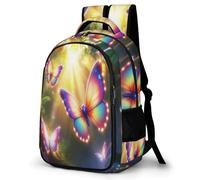 WECECE School Bags for Boys, Cute Backpack for Kids And Teenagers ButterflyDaypack Casual Girls Backpack with Butterflies
