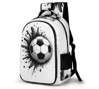 WECECE School Bags for Boys, Cute Backpack for Kids And Teenagers Soccer 3D PrintDaypack Casual Girls Backpack with Football