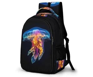 WECECE School Bags for Girls with Jellyfish, Kids Backpack Marine Life Pattern Rucksack Primary School, Lightweight Schoolbag for 8-10 Years Old
