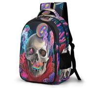 WECECE School Bags for Girls with Skull, Kids Backpack Skeleton Rucksack Primary School, Lightweight Schoolbag for 8-10 Years Old