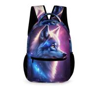 WECECE School Kids for Boys Wolf Print Rucksack Age 11 Animal Wolves Daypack for Girls Year 2 Lightweight with Side Pockets Bookbag Daily Items Bottle Autumn Trip Daily Use