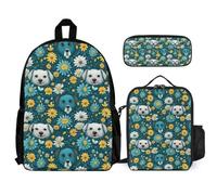 WECECE Schoolbag Daisy School Supplies Bundle for Children 10-12 Years, Backpack Flower School Supplies Bundle Year 4 for Primary Students Study Sessions and Travel